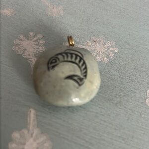 Fish Pendant with Gold Accent